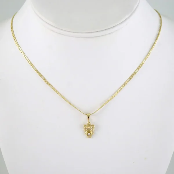 SET1897 Cadenas & Colgantes - Chain - Pendants - Zircon Stone - 14K Real Color 3mmX45cm
