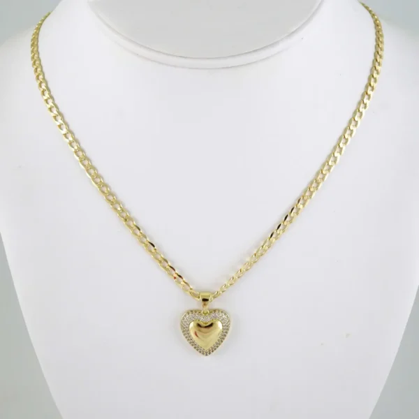 SET1898 Cadenas & Colgantes - Chain - Pendants - Zircon Stone - 14K Real Color 3mmX45cm