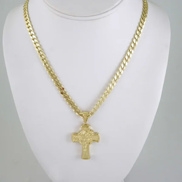 SET1904 Cadenas & Colgantes - Chain - Pendants - Zircon Stone - 14K Real Color 4mmX60cm