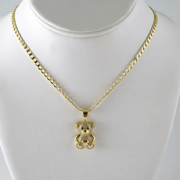 SET1907 Cadenas & Colgantes - Chain - Pendants - Zircon Stone - 14K Real Color 3mmX45cm